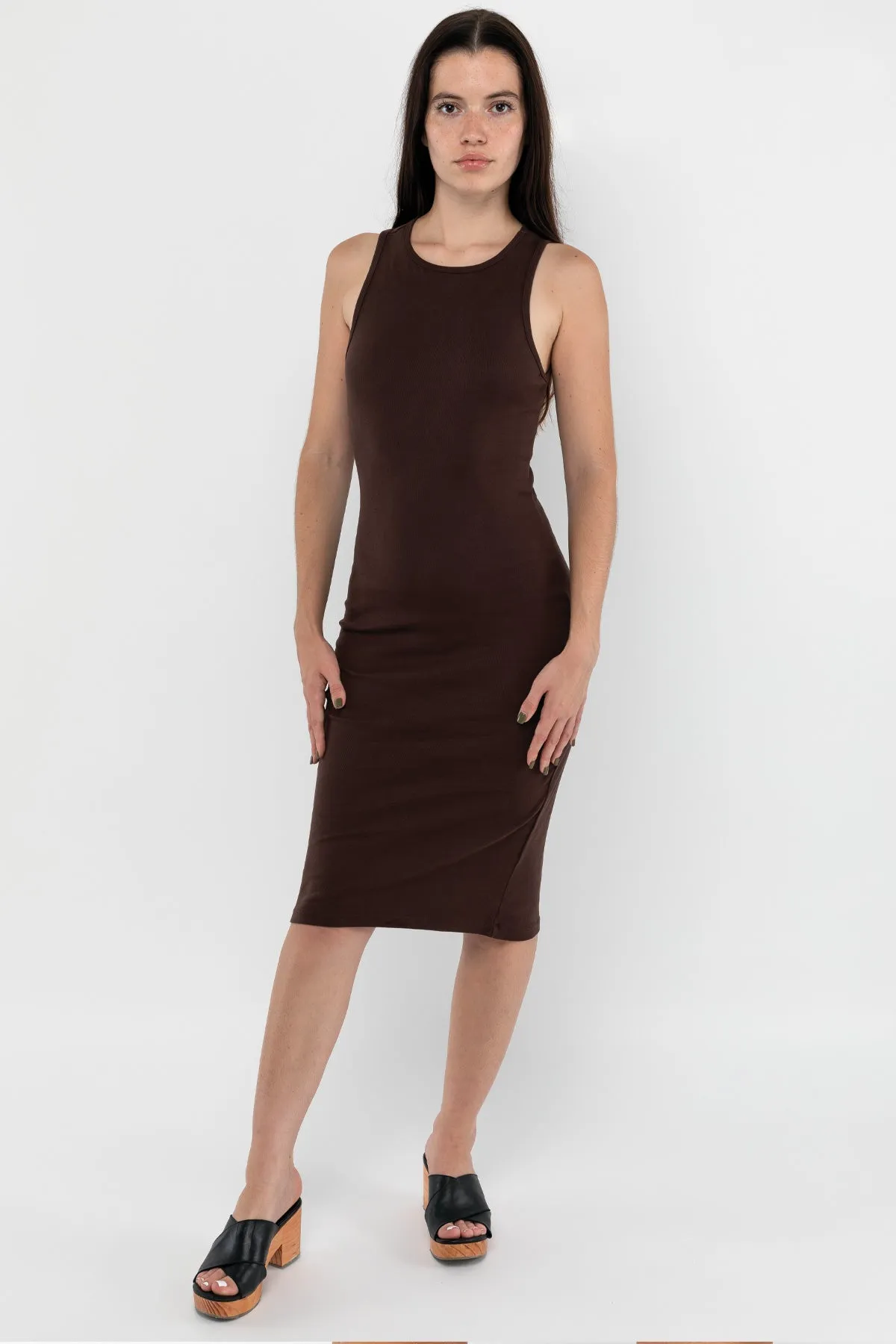 43240GD - Manantial Baby Rib Midi Dress