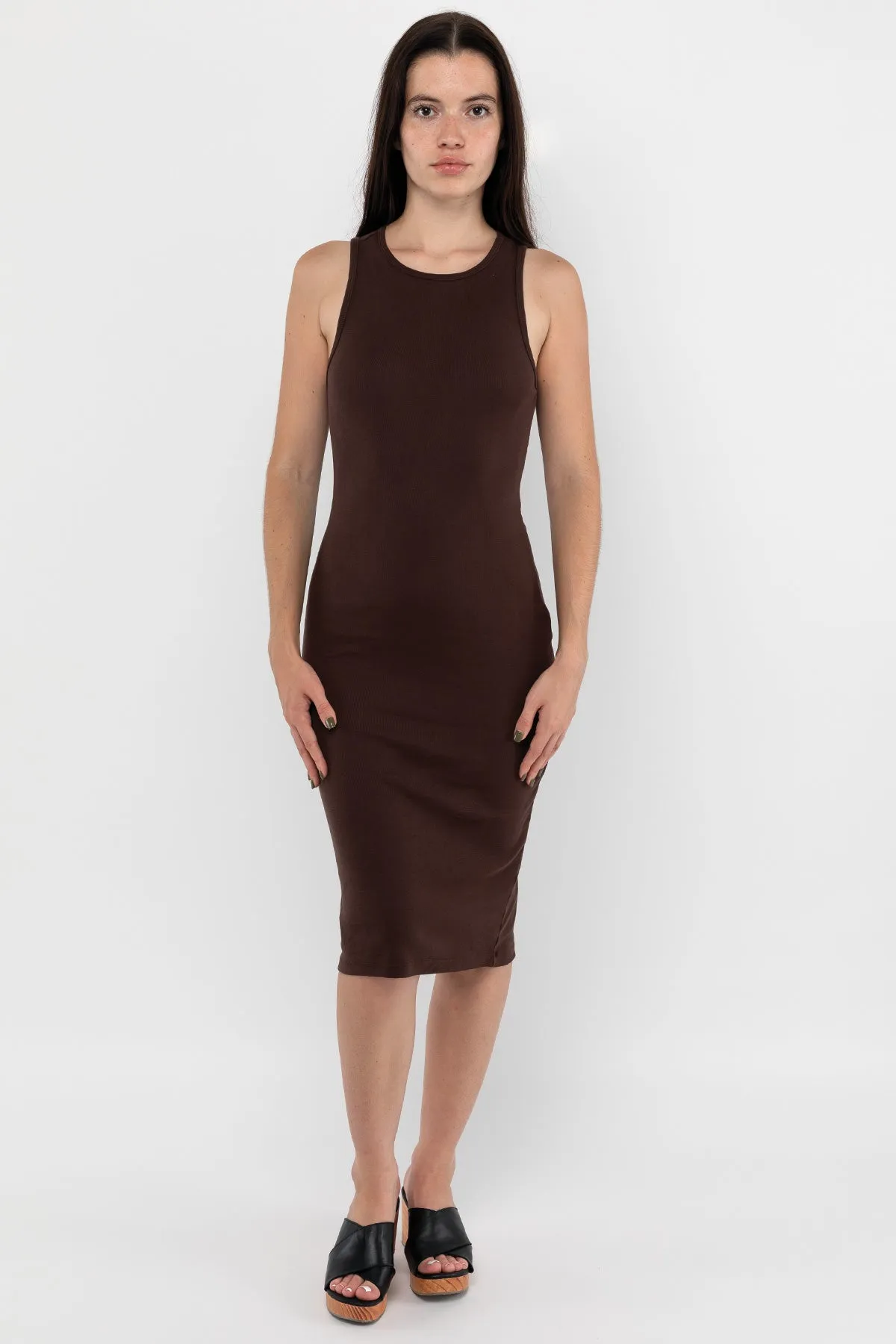 43240GD - Manantial Baby Rib Midi Dress