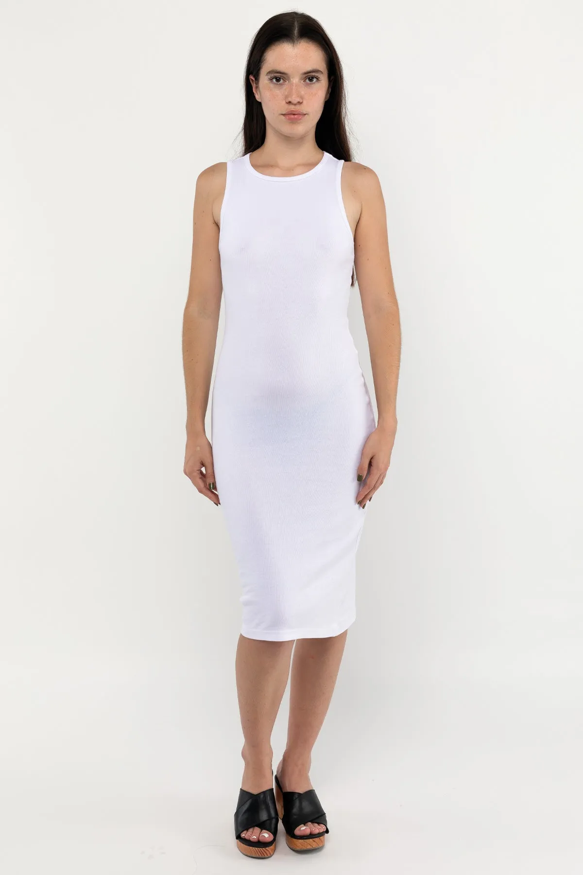 43240GD - Manantial Baby Rib Midi Dress