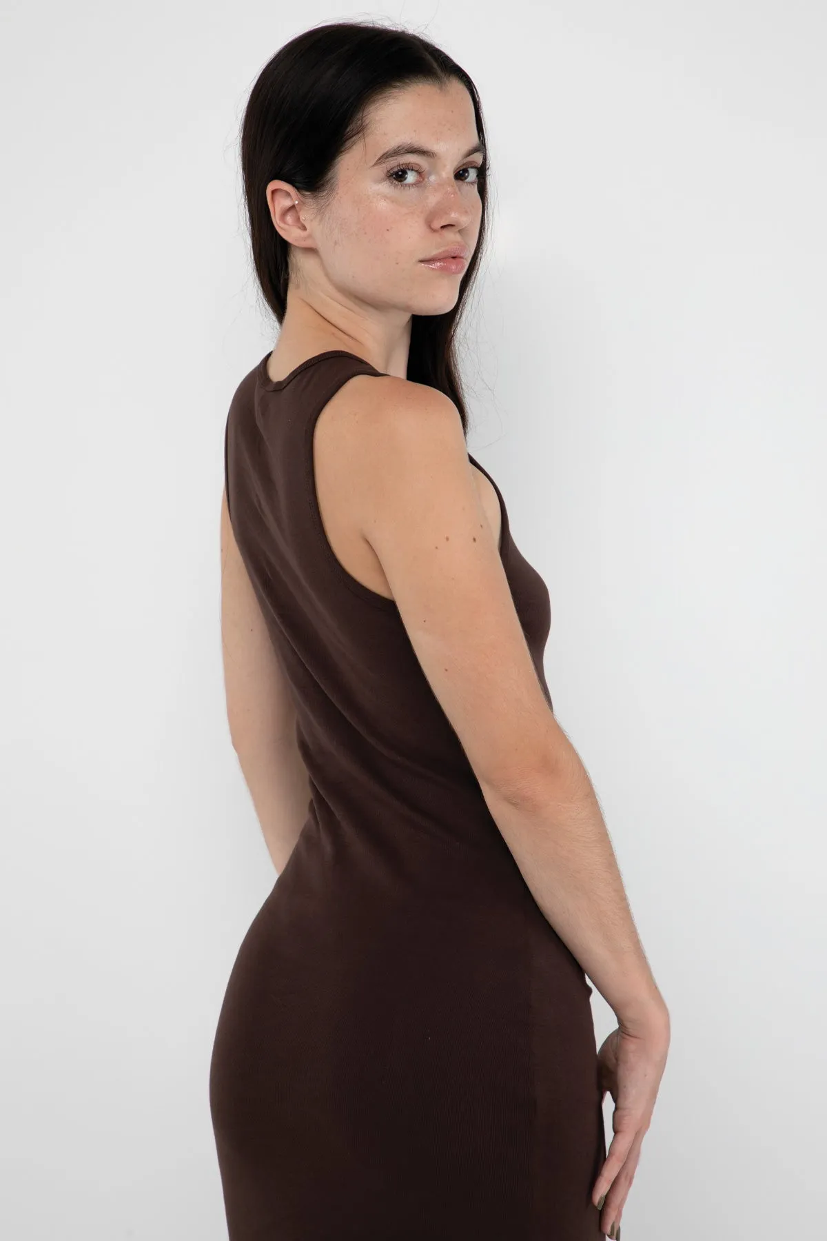 43240GD - Manantial Baby Rib Midi Dress