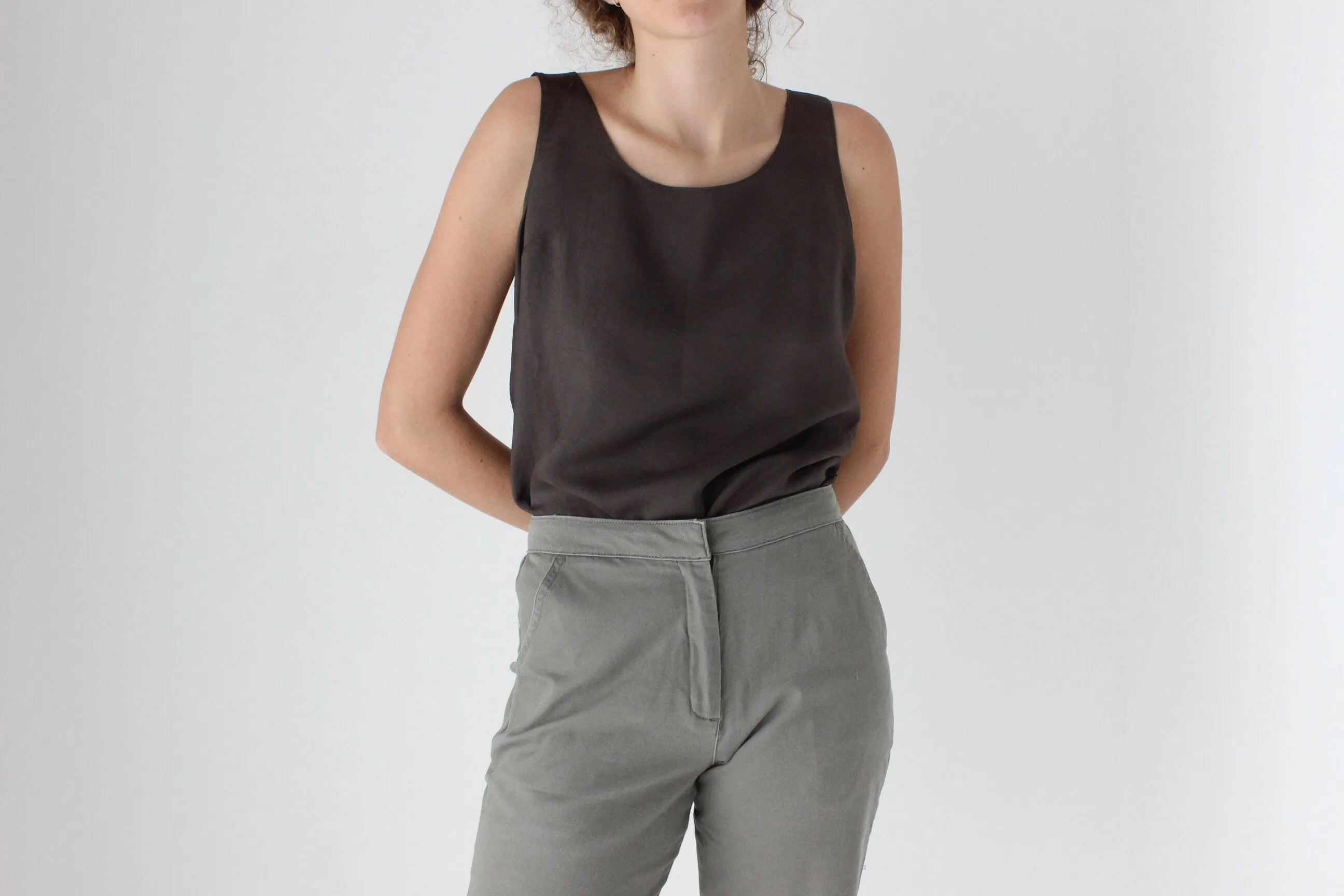 90s Relaxed Neutral Tank by Mosaic New Zealand