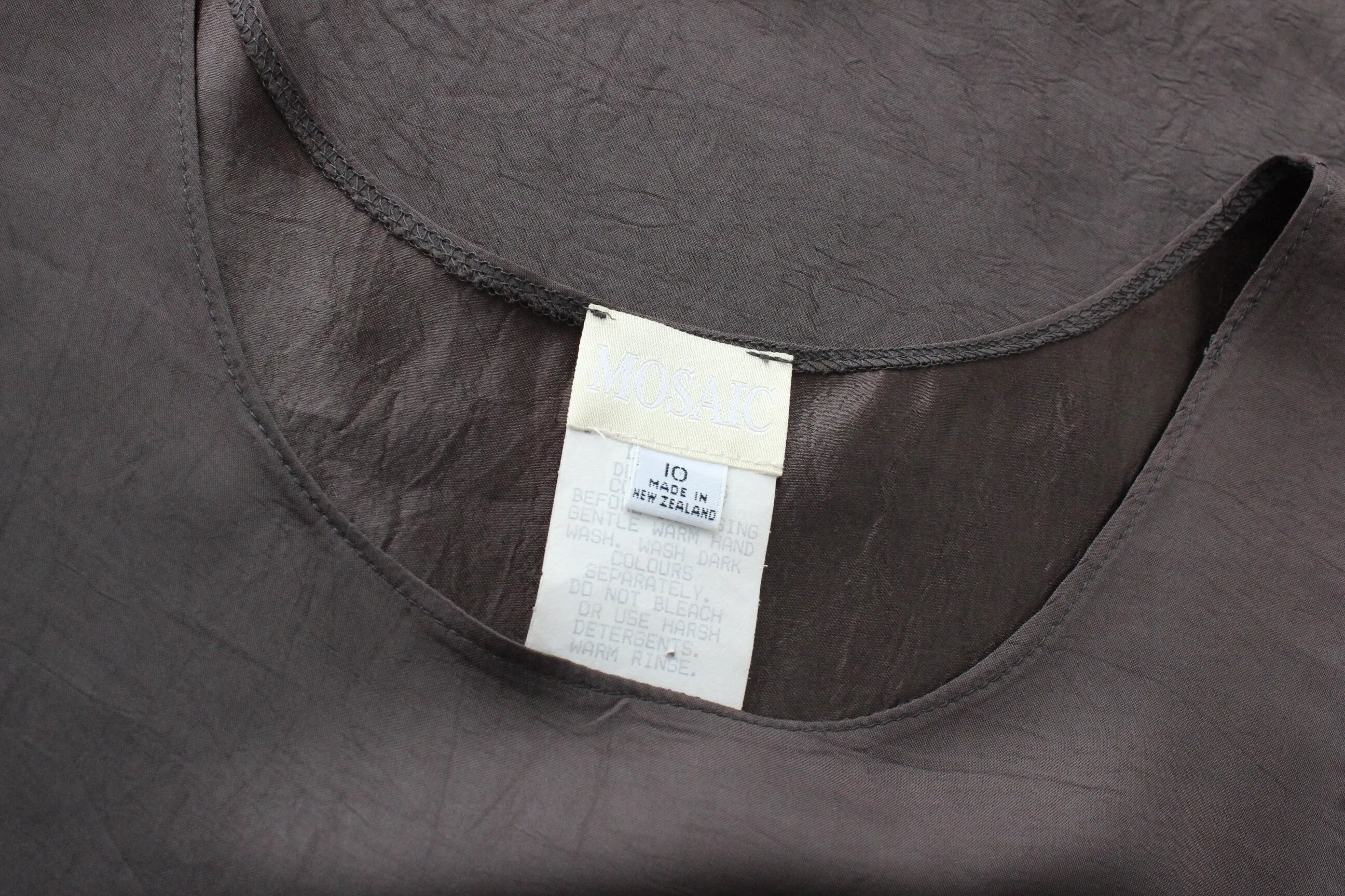 90s Relaxed Neutral Tank by Mosaic New Zealand