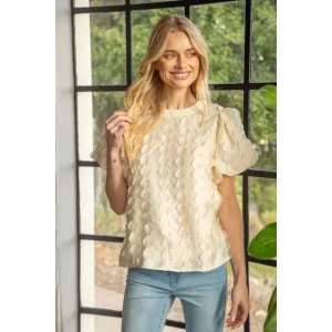 Addison Polka Dor Textured VOY Top