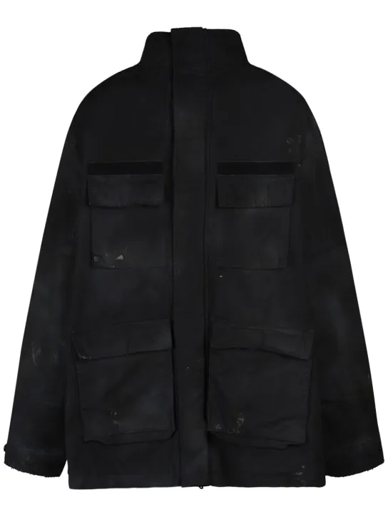 Balenciaga   Double front cotton military parka 