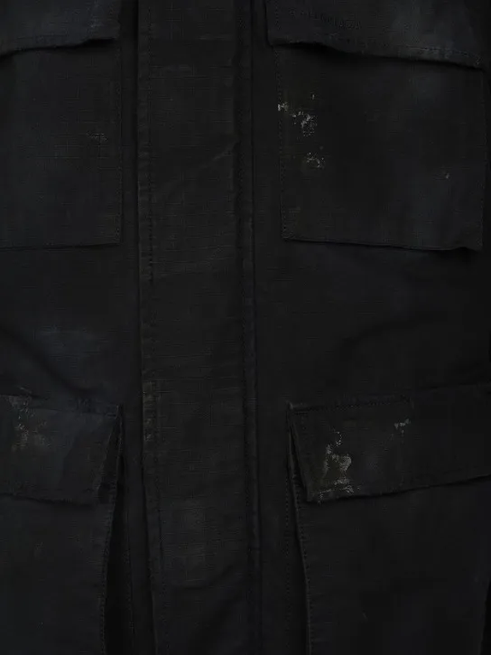 Balenciaga   Double front cotton military parka 