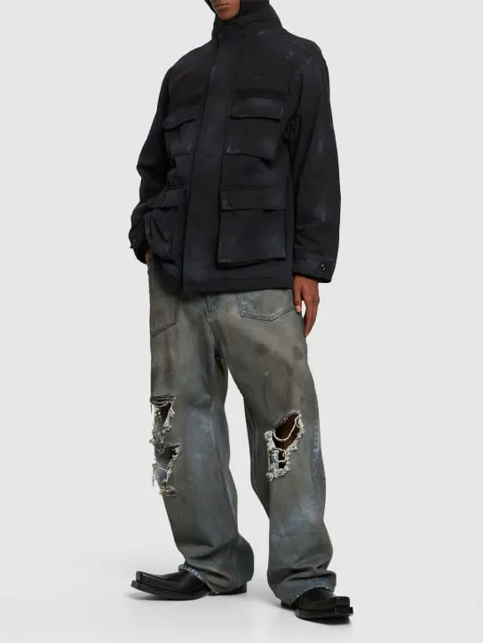 Balenciaga   Double front cotton military parka 
