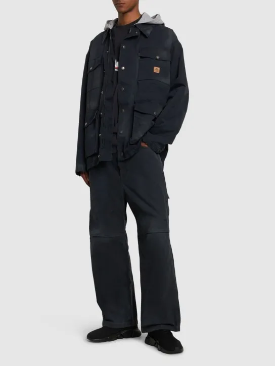 Balenciaga   Oversized cotton blend workwear parka 