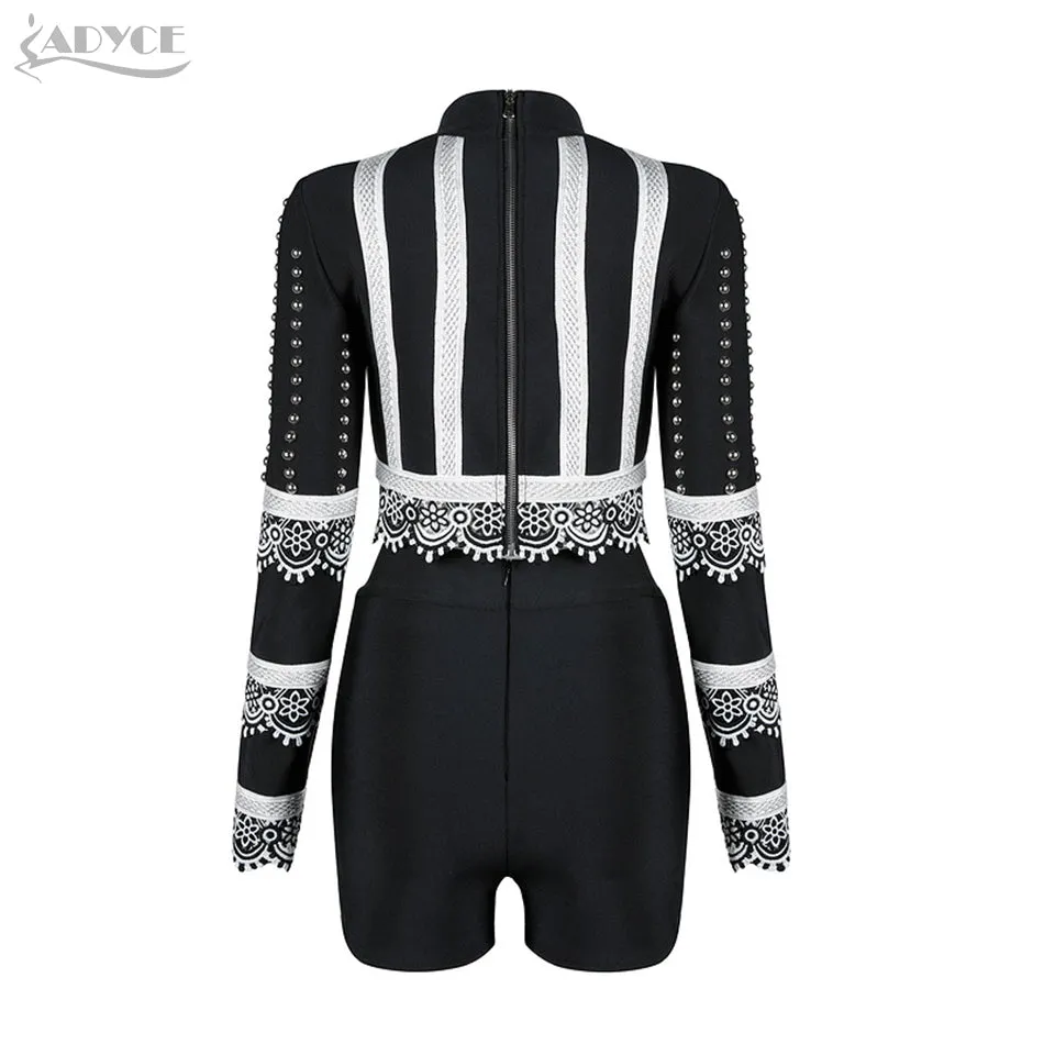 Beads Embellished Crop Tops&Pants Dress Set