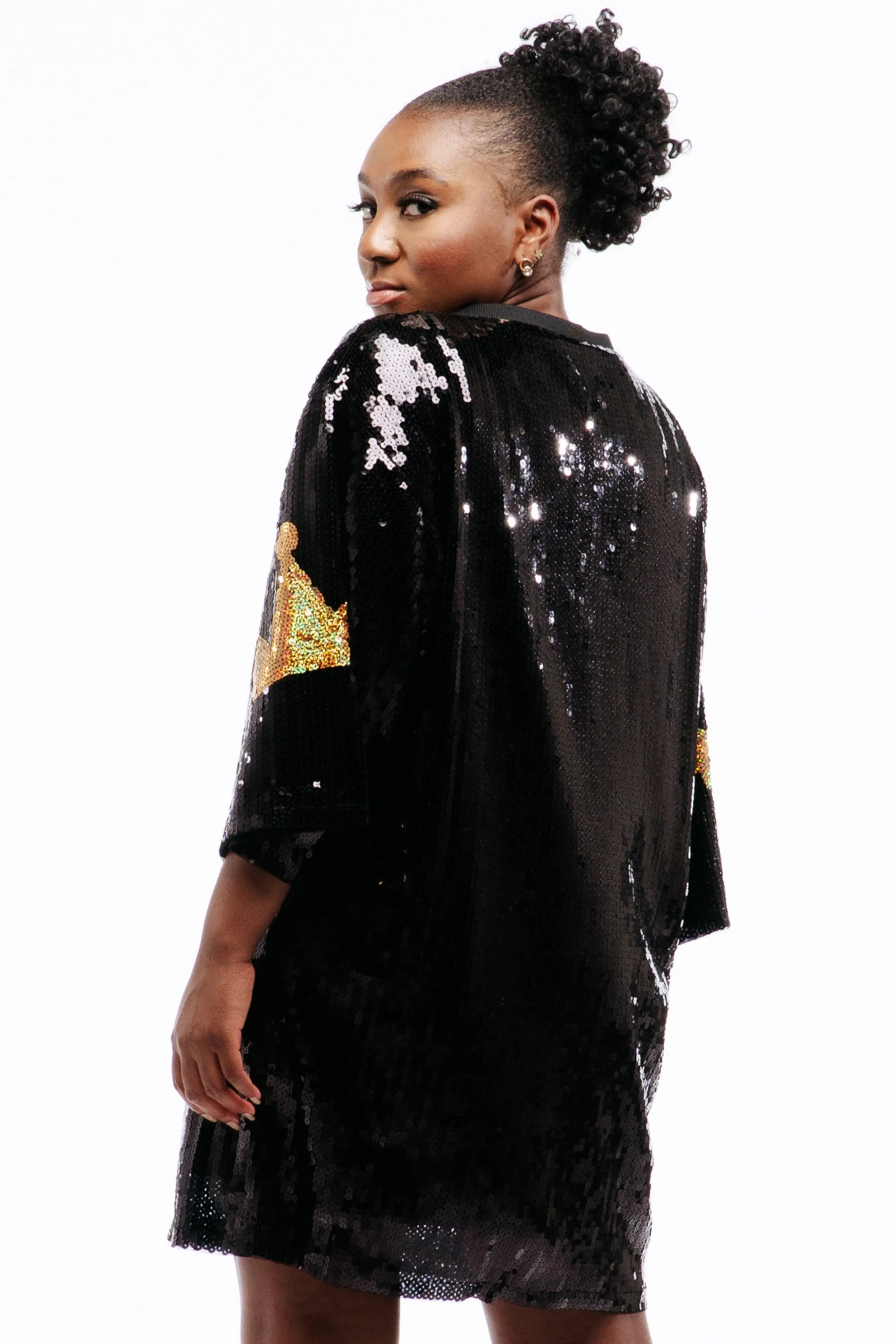 Birthday Queen Sequin Dress - White