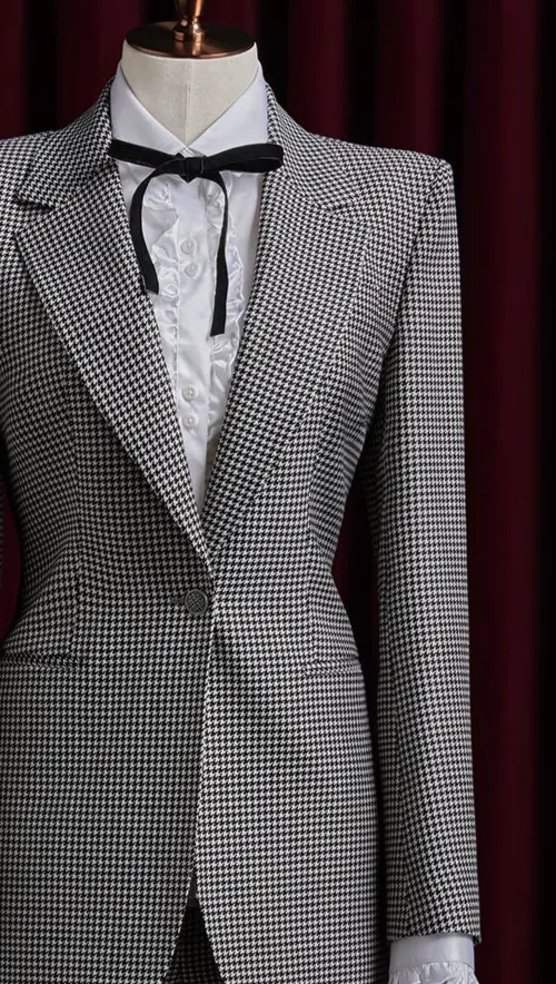 Black and White Pattern Suit