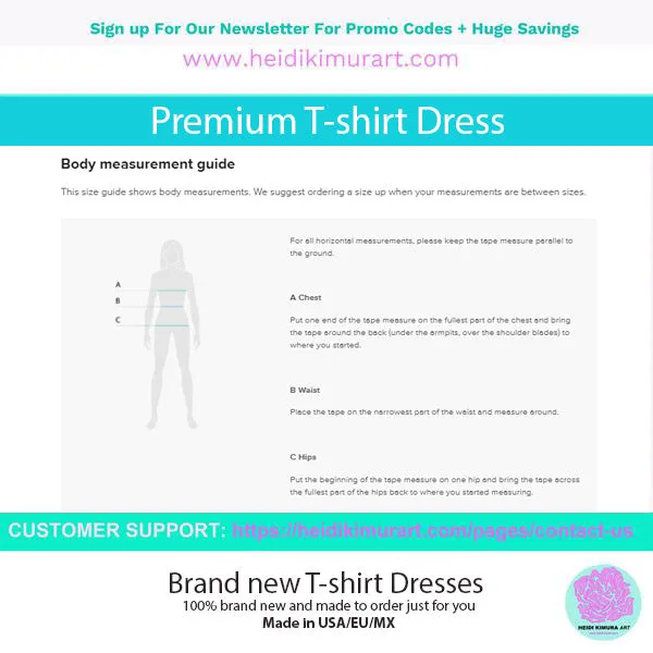 Blue Wavy Women's T-shirt Dress, Abstract Waves Modern Abstract Oversized Women's Dress-Made in USA/EU