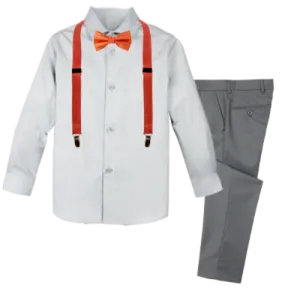 Boys' 4-Piece Customizable Suspenders Outfit - Customer's Product with price 55.95 ID Zx8rmrnVXmFmU7hknoSrsIfz