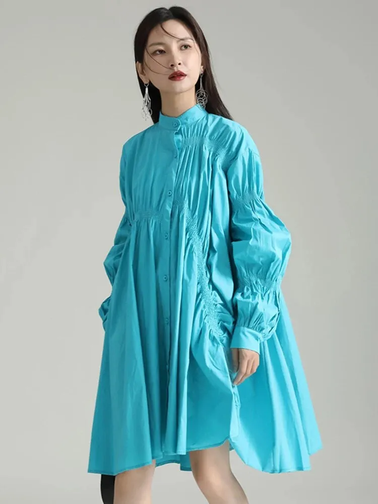 Casual Chic Asymmetrical Pleated Blouse