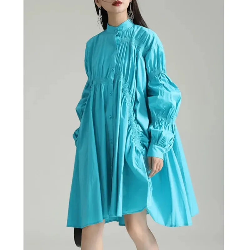 Casual Chic Asymmetrical Pleated Blouse