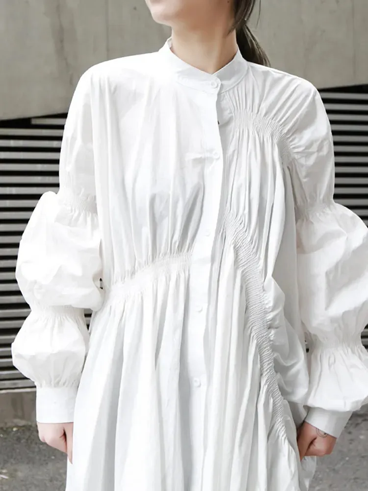 Casual Chic Asymmetrical Pleated Blouse