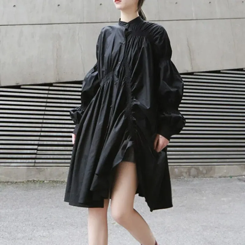 Casual Chic Asymmetrical Pleated Blouse
