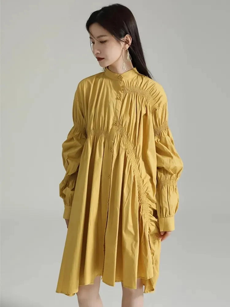 Casual Chic Asymmetrical Pleated Blouse