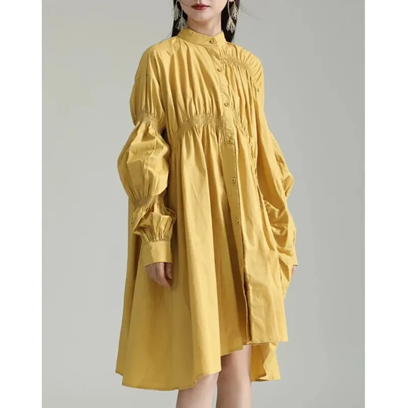 Casual Chic Asymmetrical Pleated Blouse