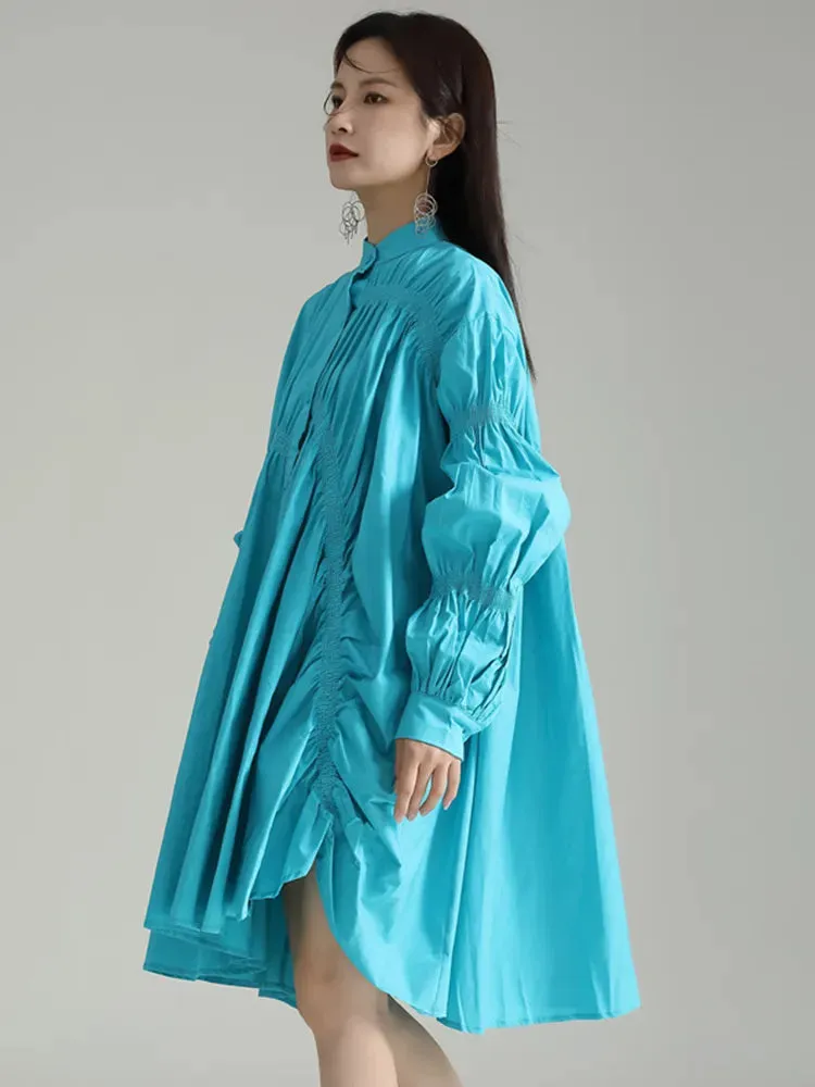 Casual Chic Asymmetrical Pleated Blouse