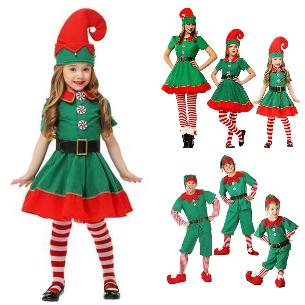 Christmas Little Elf Costume for Adults and Kids