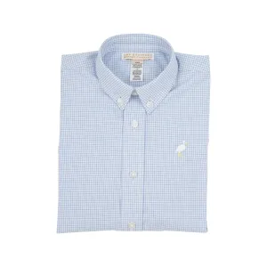 Dean's List Dress Shirt - Buckhead Blue Mini Check with Multicolor Stork