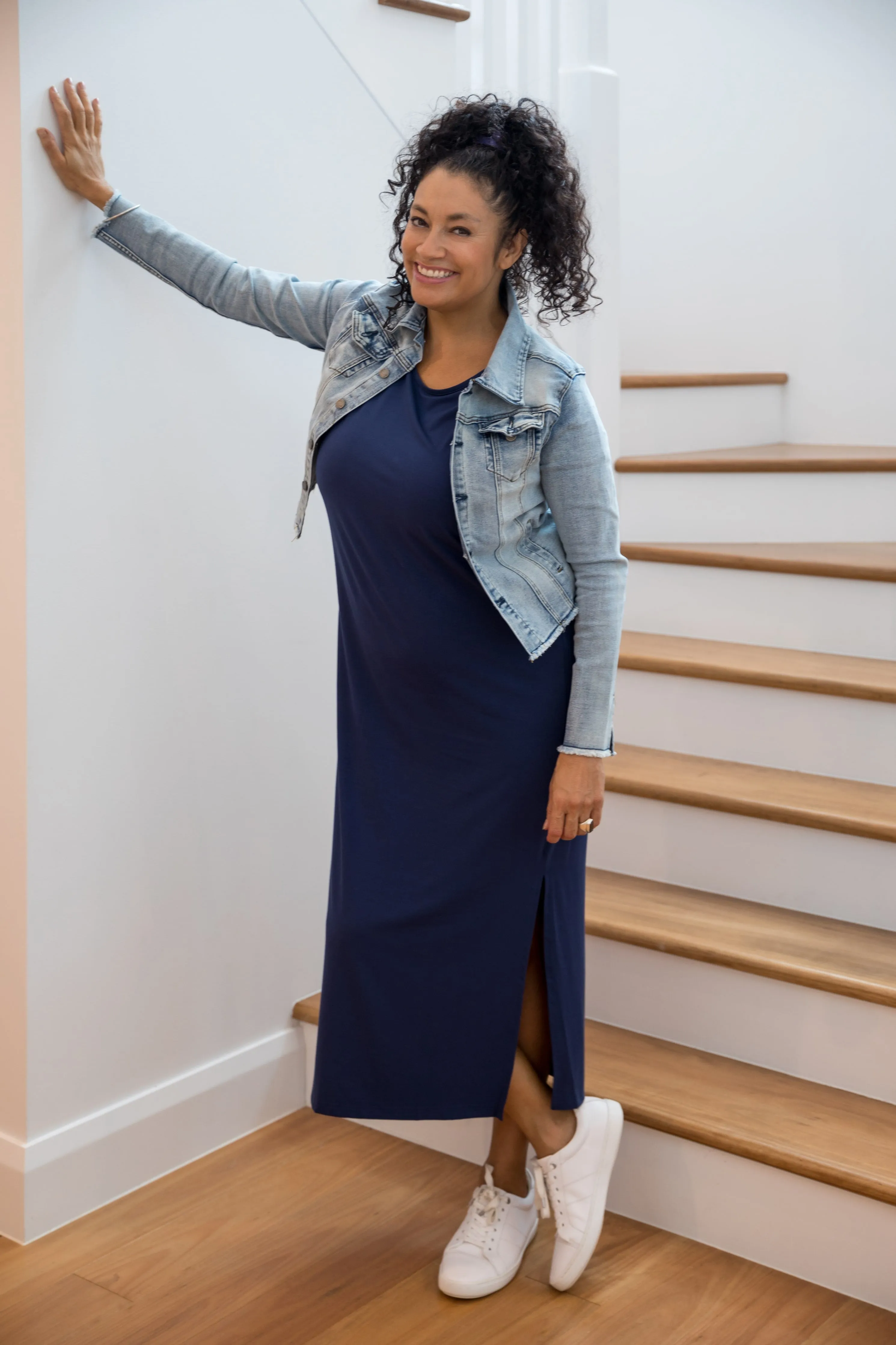 Destiny Dress in Navy