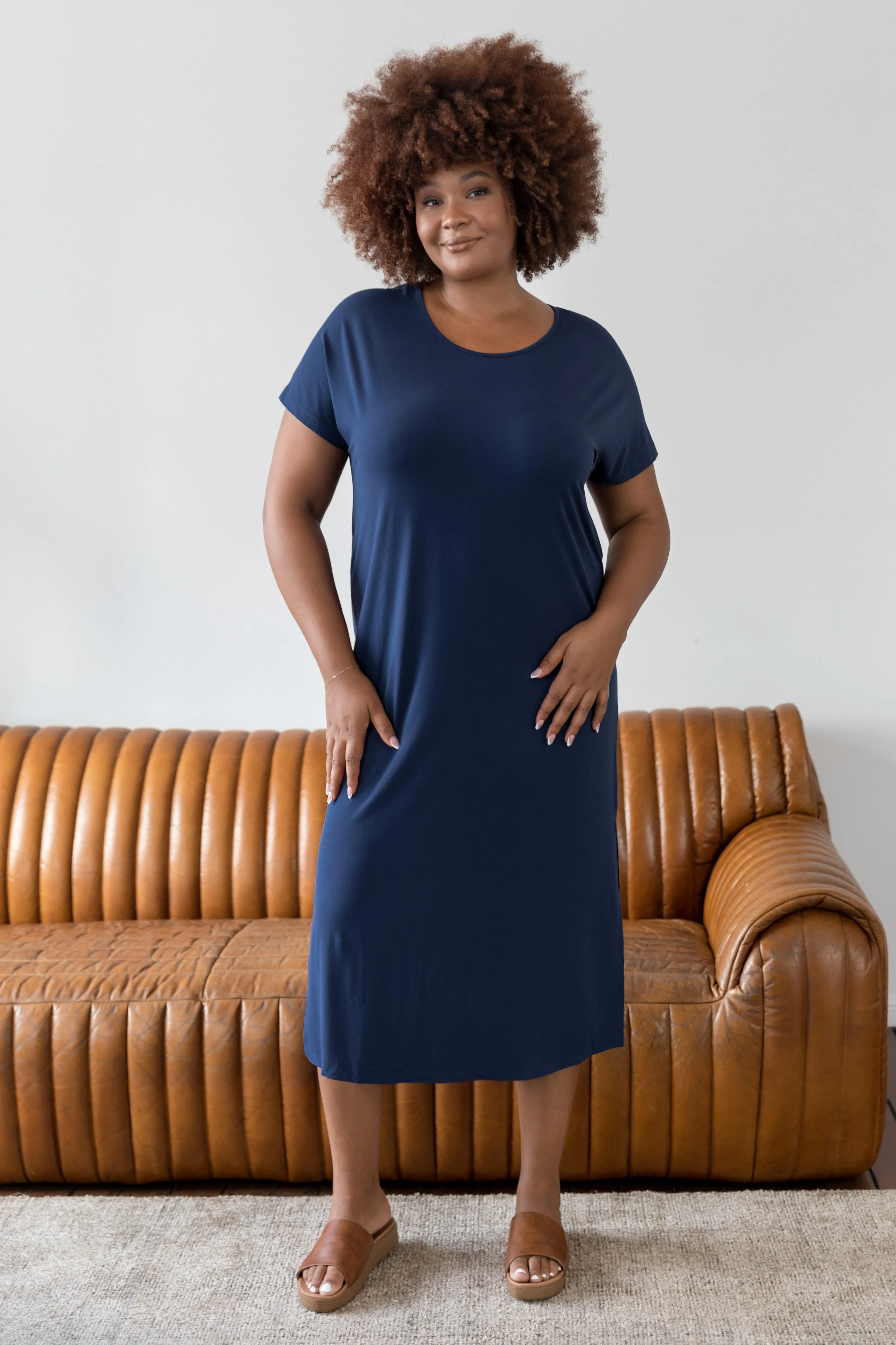Destiny Dress in Navy