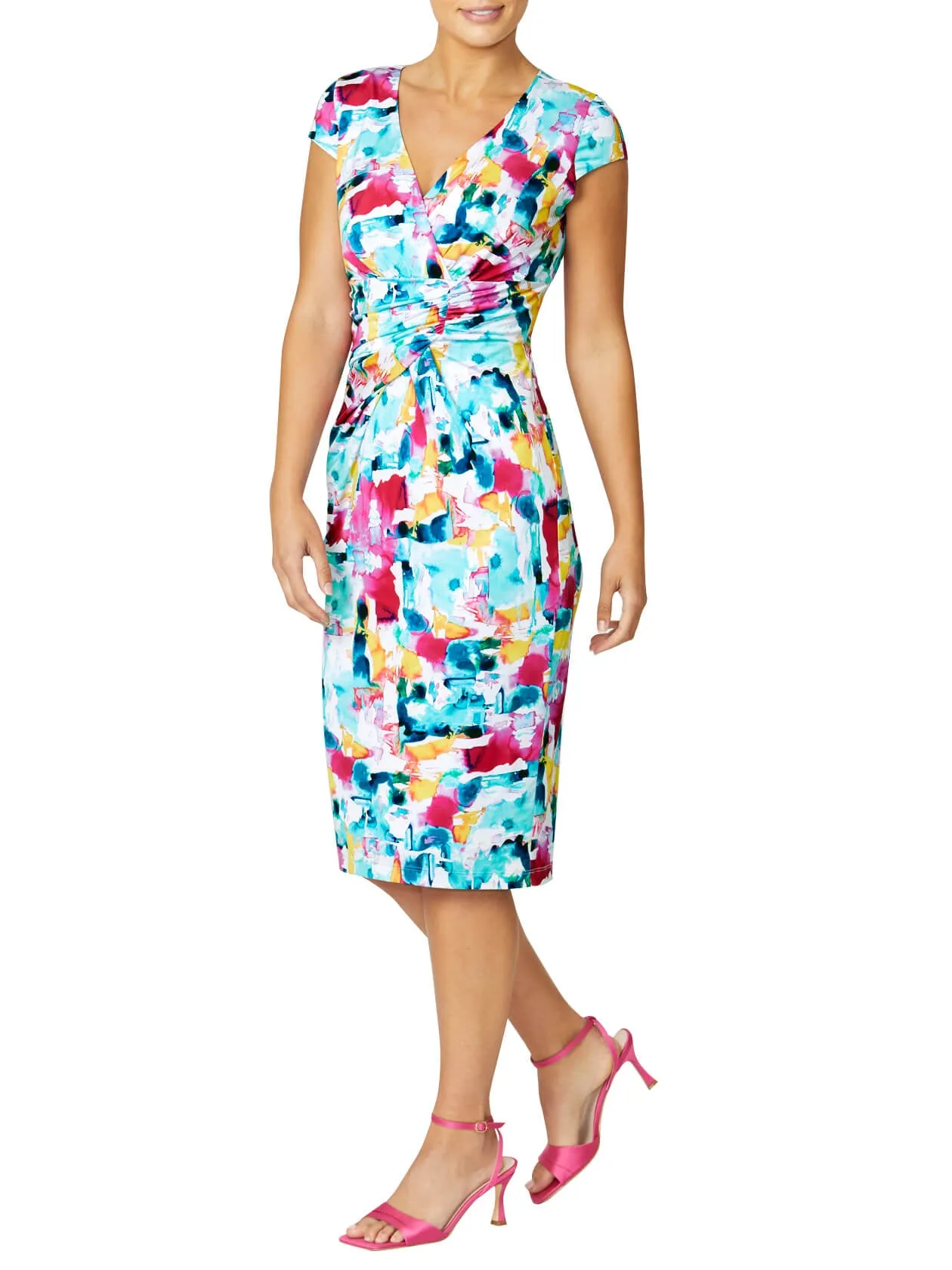 Emelynn Watercolour Jersey Dress