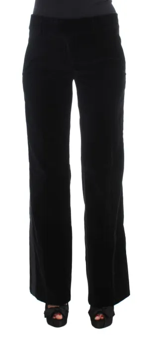 Ermanno Scervino Elegant Black Wide Leg Silk Blend Pants