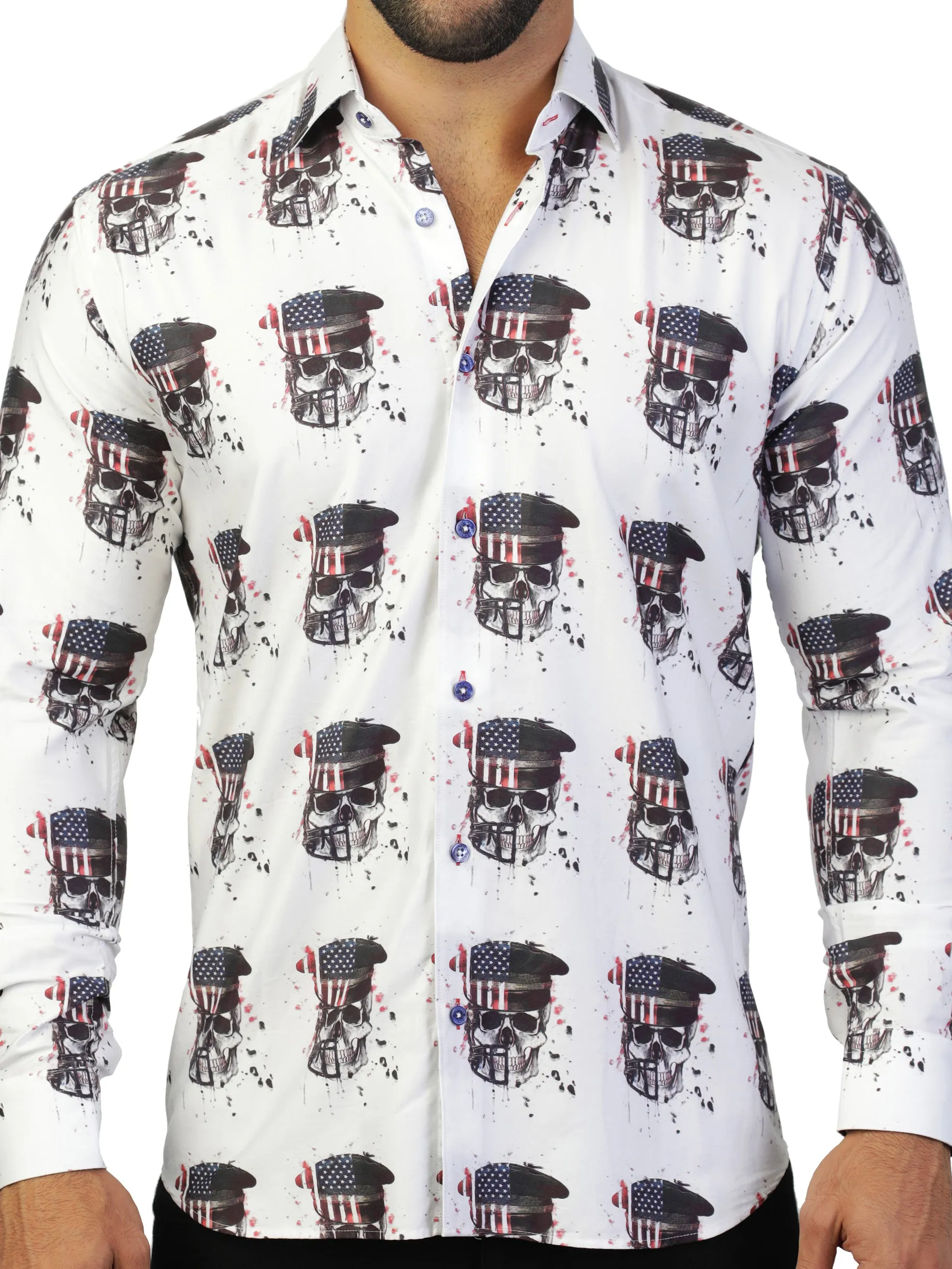 Fibonacci SkullAmerica White