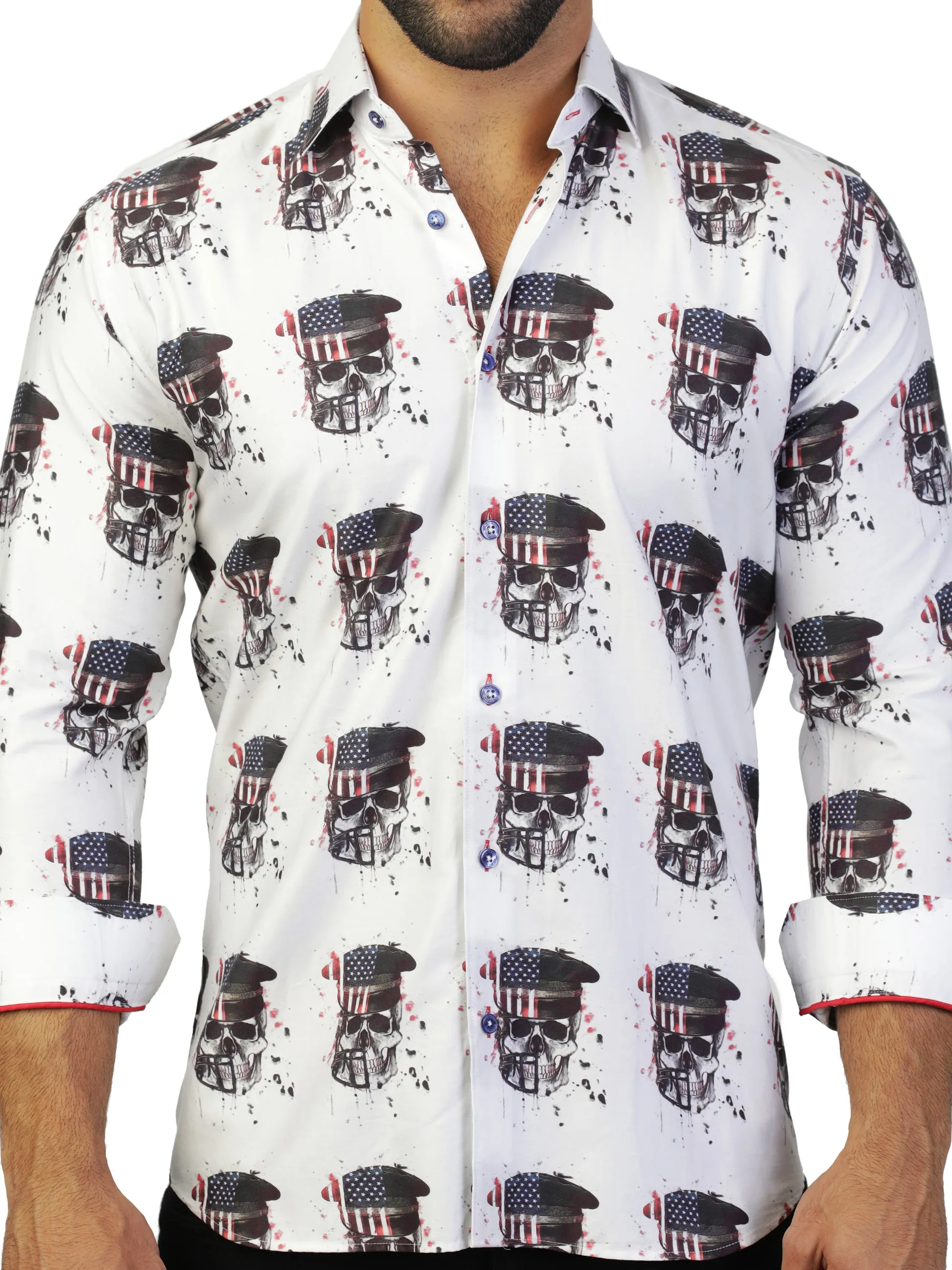 Fibonacci SkullAmerica White