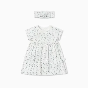 Floral Dress & Headband Outfit