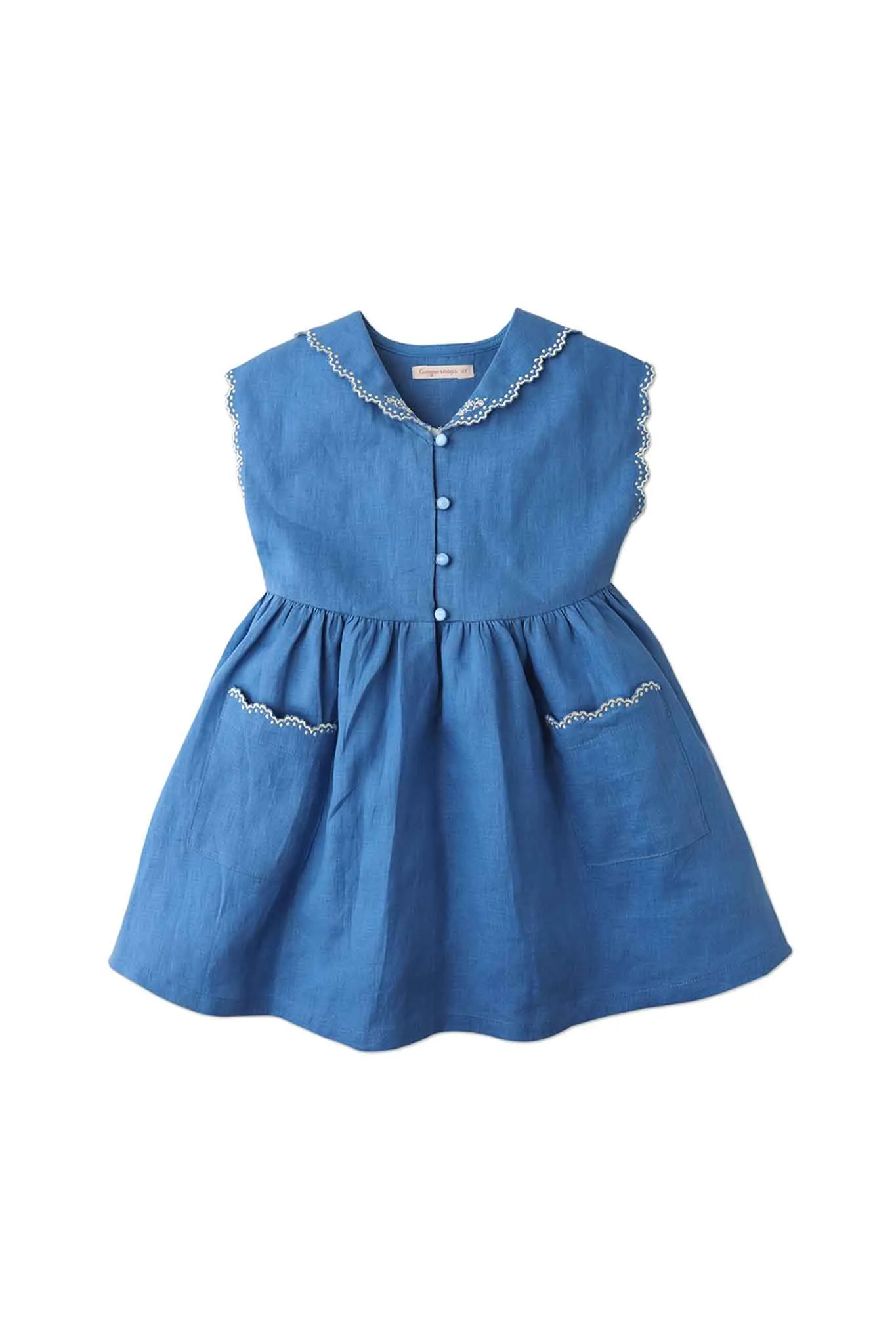 Gingersnaps Embroidered Collar Shirt Dress