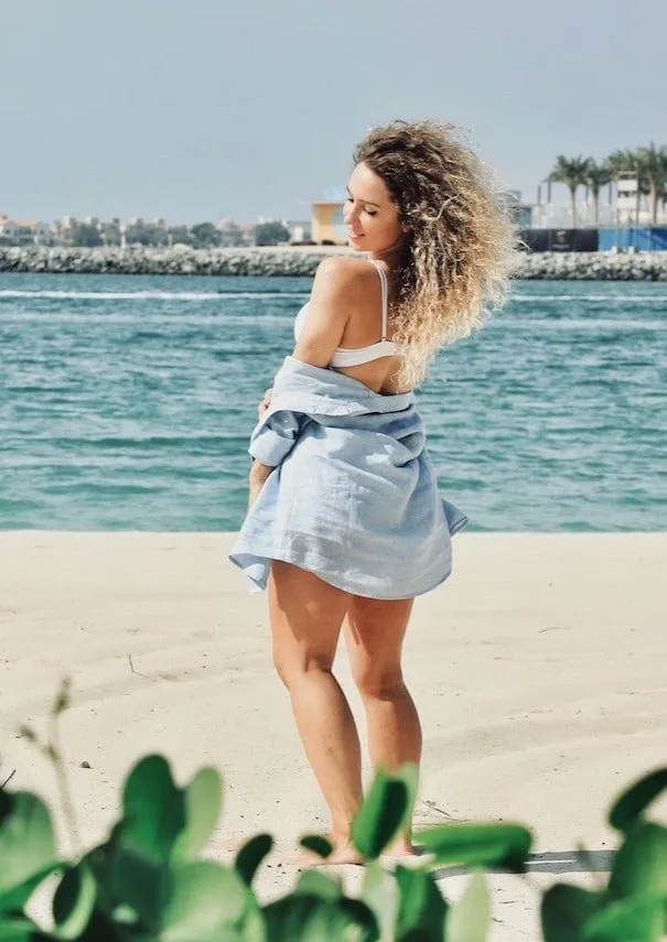 HER Laos Linen Shirt - Blue