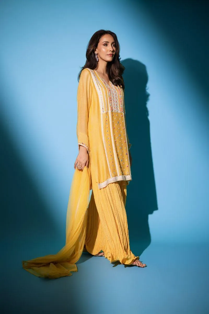 Insia Sohail - Balouchi love - Yellow - 3 Piece - cotton net
