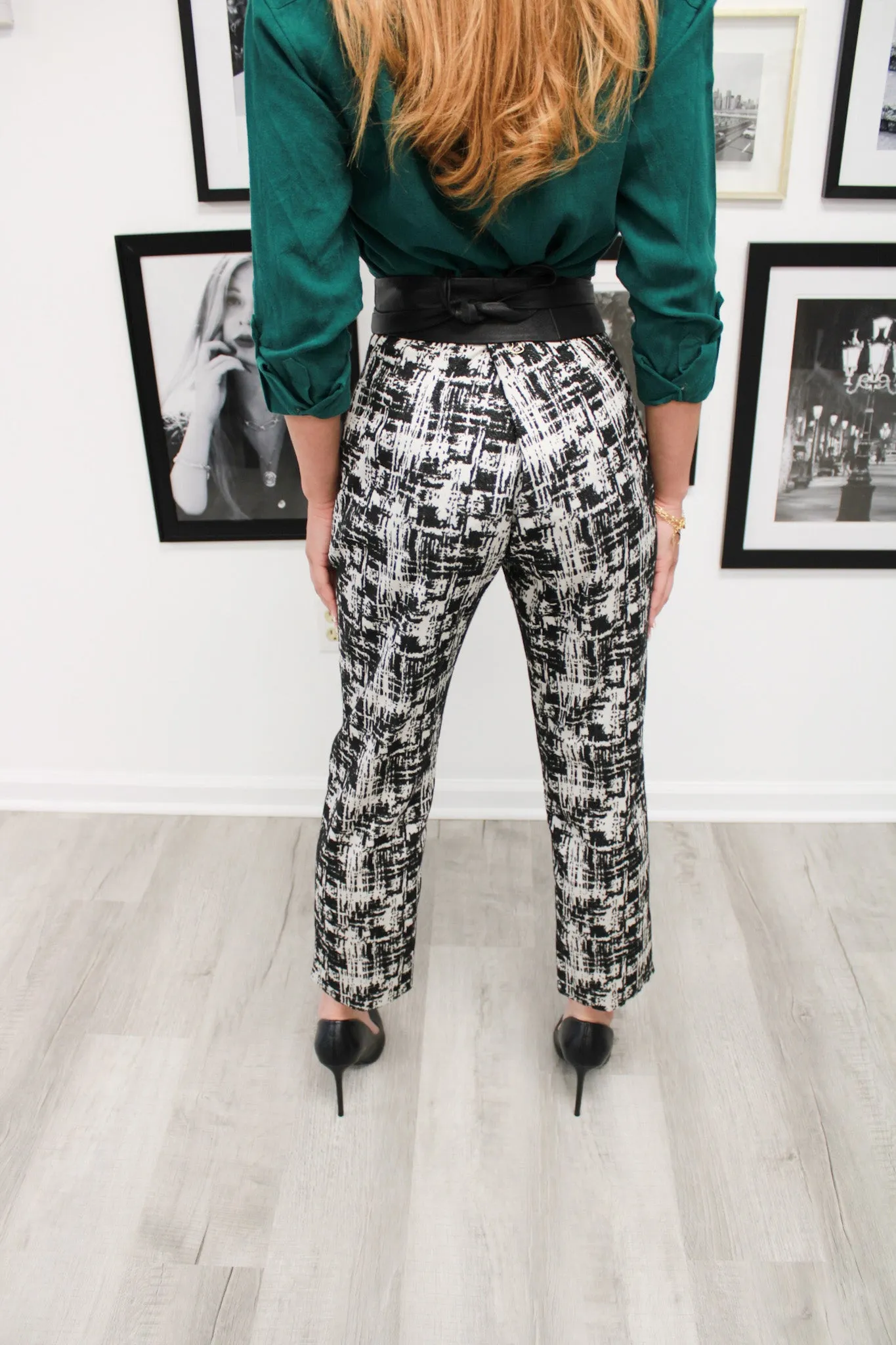 Jacquard Black   White Pant by Joeffer Caoc