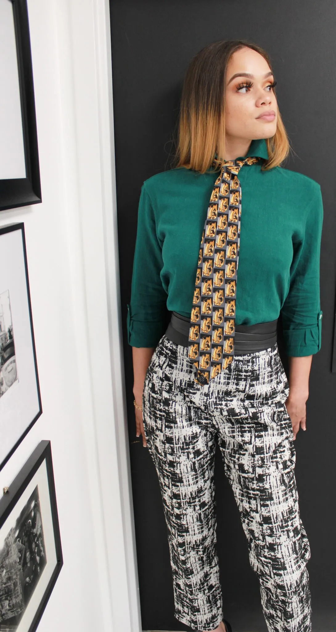 Jacquard Black   White Pant by Joeffer Caoc