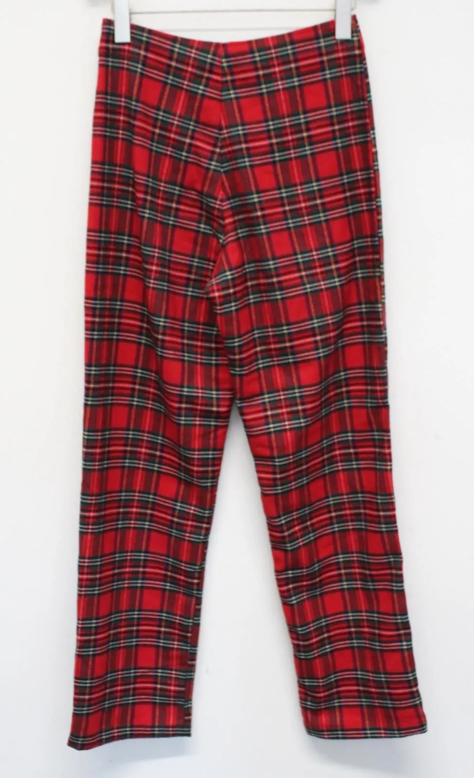 JOHN GALT Ladies Red Multi Plaid High Rise Zip Fly Kim Pants OS Approx. W26 L28