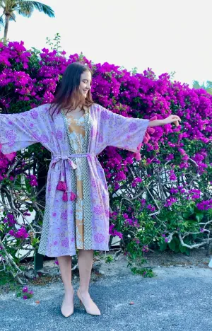 Kimono with Tassels | French Rose | One Size