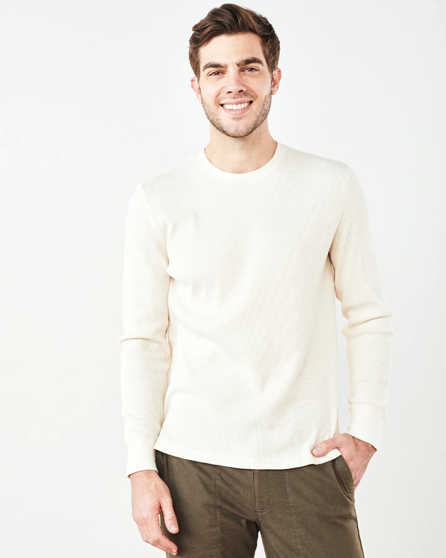Luxe Organic Waffle Thermal Crew