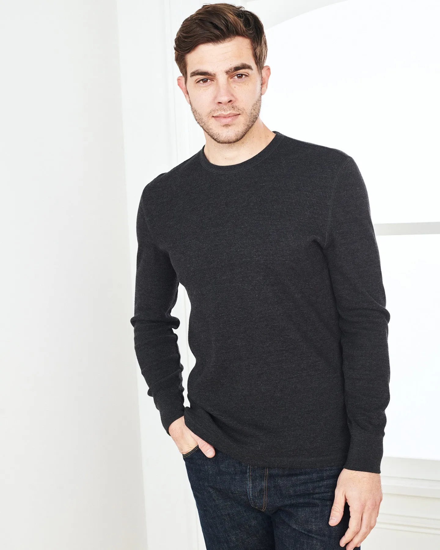 Luxe Organic Waffle Thermal Crew