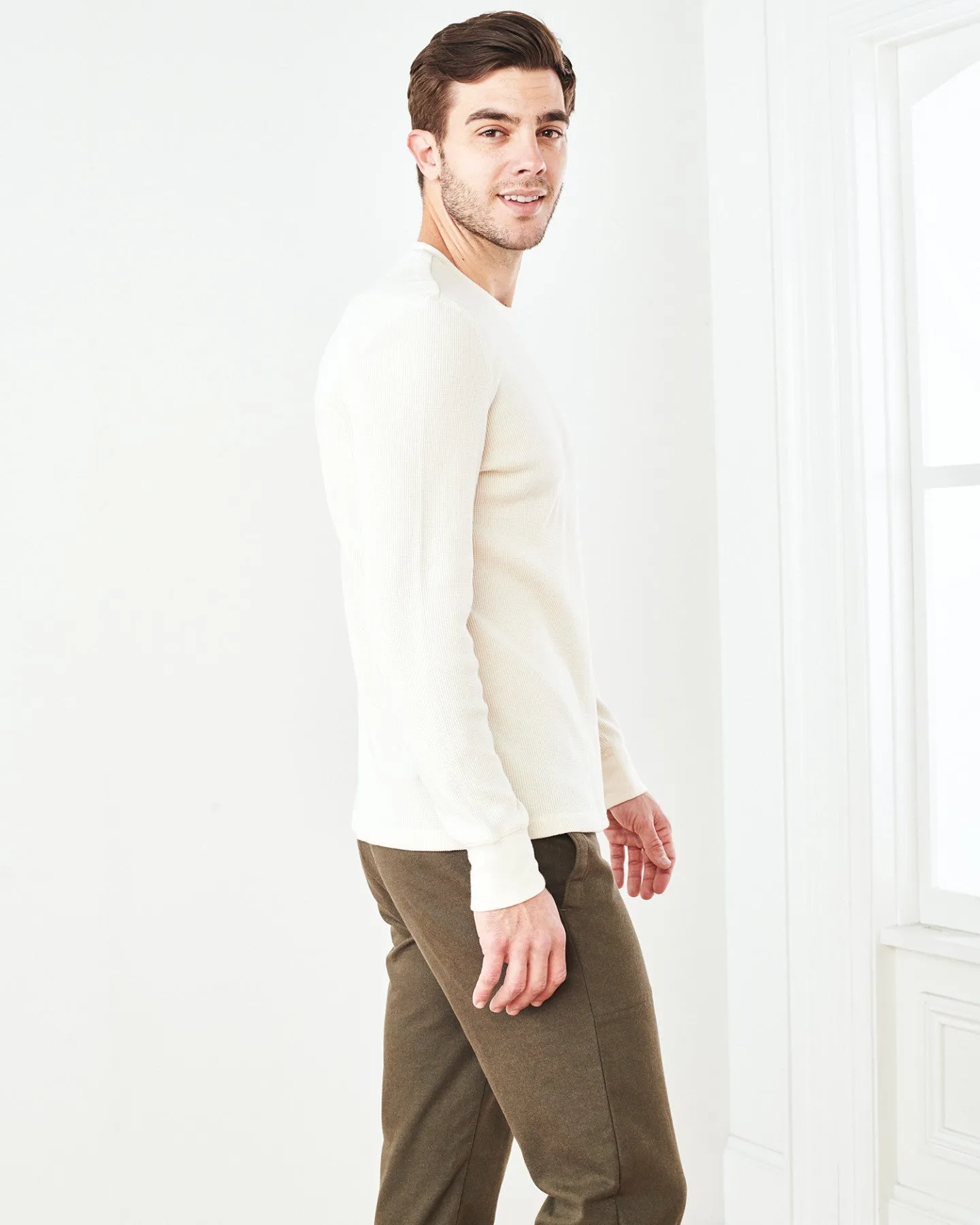 Luxe Organic Waffle Thermal Crew