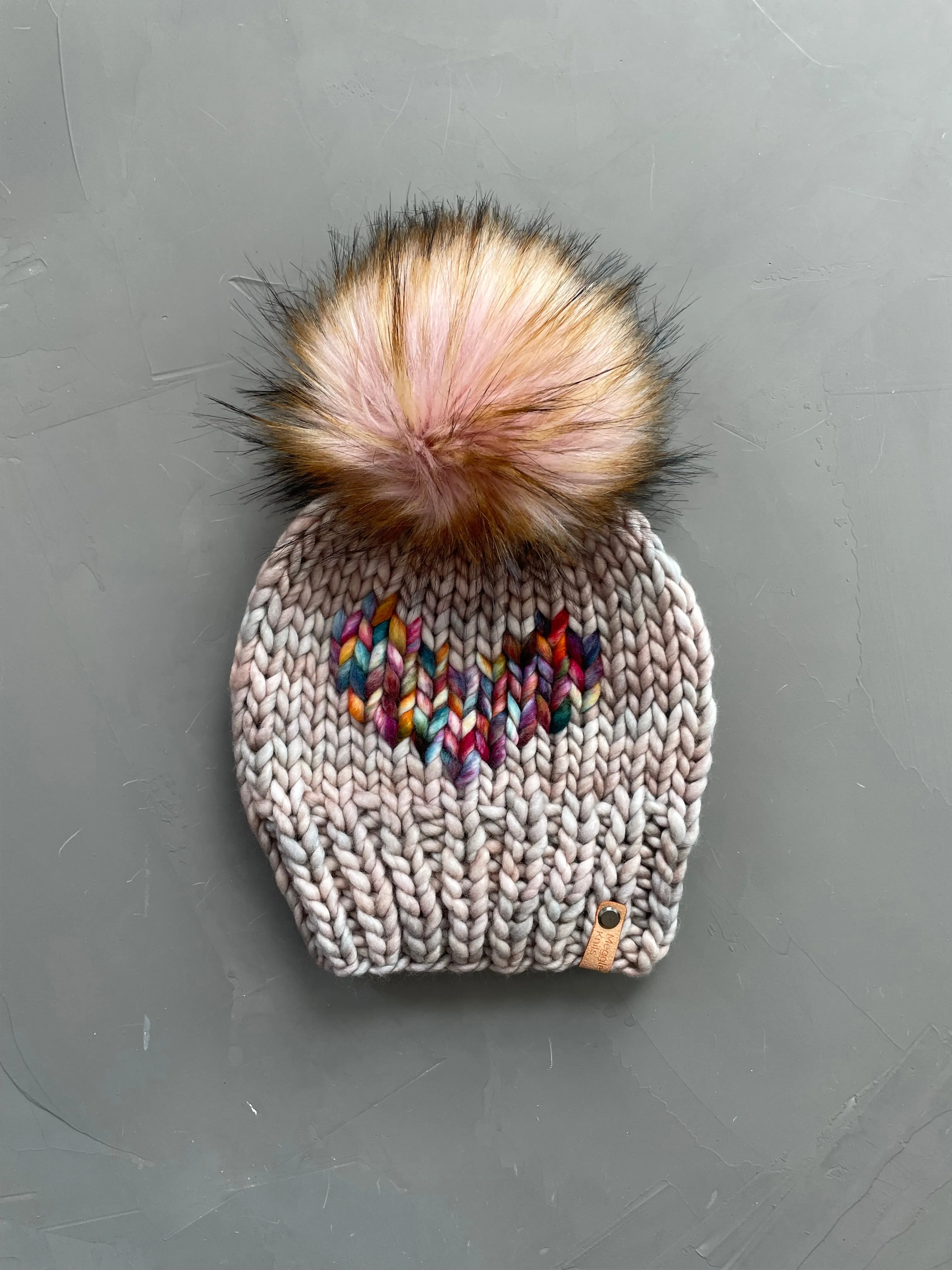 Luxury Line Big Heart Beanie in Molino