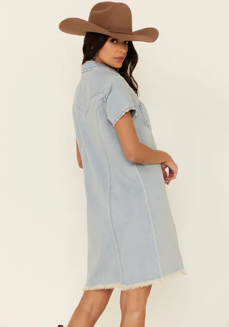 LWD305B - Wrangler Women's Shirt Dress - Denim