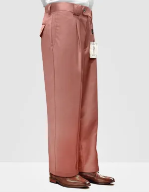 Men's Dress Pants Wide Leg 150's Italian Wool | Mauve | WP-100