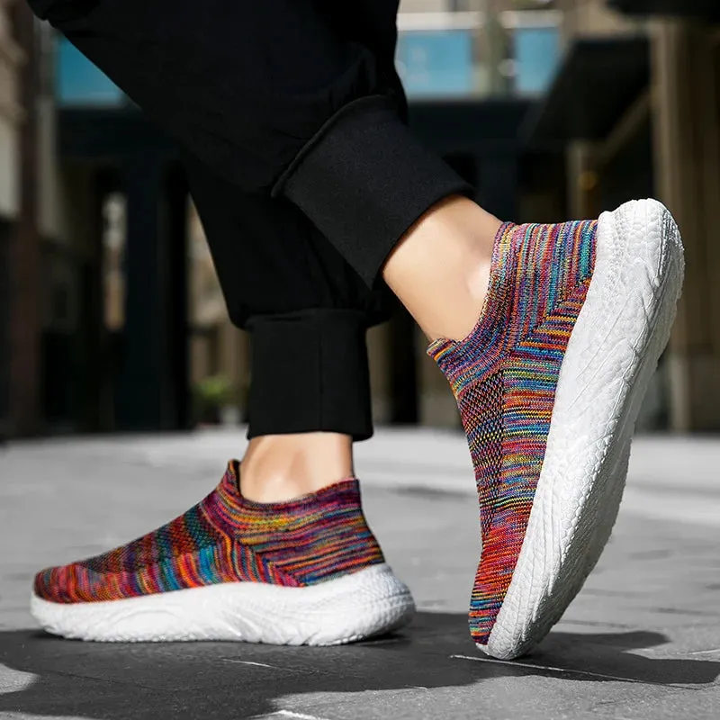 Men's Super Breathable Fly Woven Socks Shoes