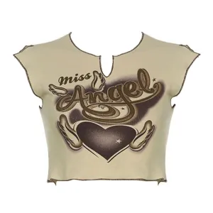 Miss Angel Ribbed Top