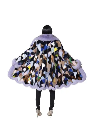 Multicolor Mink Section 7/8 swing with purple dyed Fox