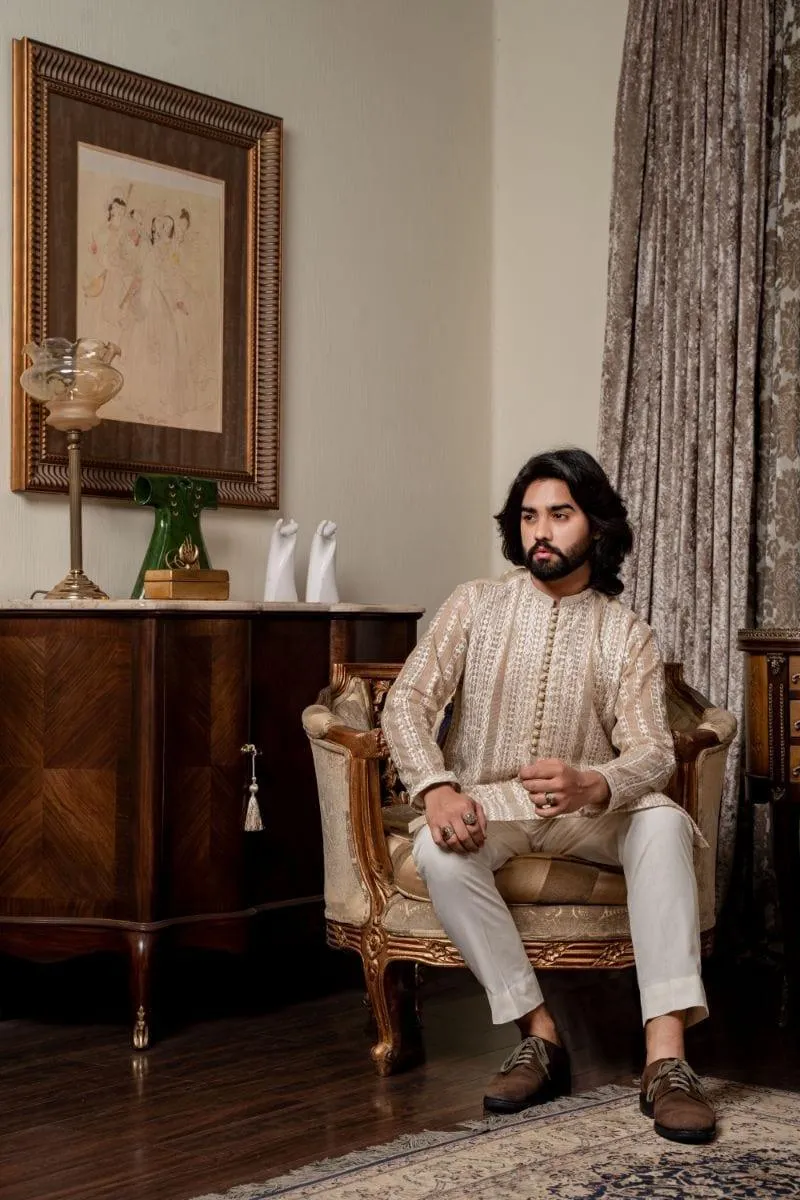 Nilofer Shahid - King Akbar - Cotton Net Embroidered - 2 Piece