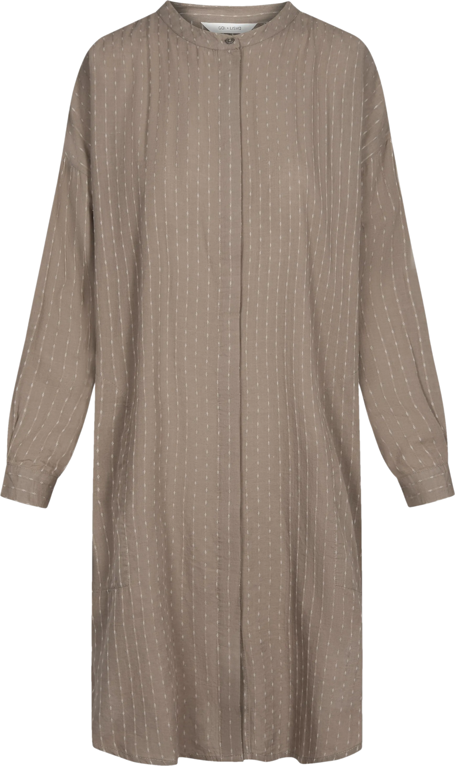 Oline Cotton Shirt Dress - Taupe